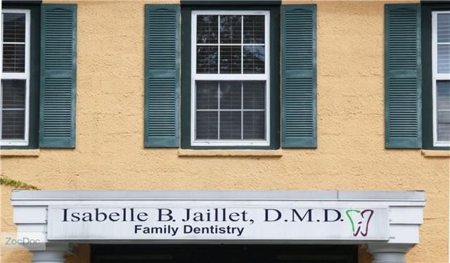 Office sign: Isabelle B. Jaillet, D.M.D., Family Dentistry